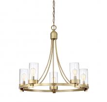 Savoy House Meridian M10018NB - 5-Light Chandelier in Natural Brass