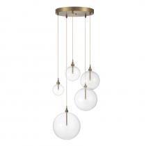 Savoy House Meridian M10099NB - 5-Light Pendant in Natural Brass