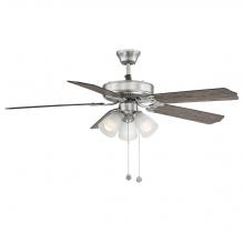 Savoy House Meridian M2021BNRV - 52&#34; 3-Light Ceiling Fan in Brushed Nickel