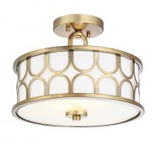 Savoy House Meridian M60015NB - 2-Light Ceiling Light in Natural Brass