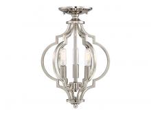 Savoy House Meridian M60055PN - 3-Light Convertible Semi-Flush or Pendant in Polished Nickel