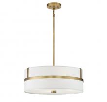Savoy House Meridian M70102NB - 4-Light Pendant in Natural Brass