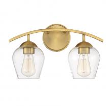 Savoy House Meridian M80031NB - 2-Light Bathroom Vanity Light in Natural Brass