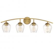 Savoy House Meridian M80033NB - 4-Light Bathroom Vanity Light in Natural Brass