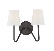 Savoy House Meridian M90055ORB - 2-Light Wall Sconce in Oil Rubbed Bronze