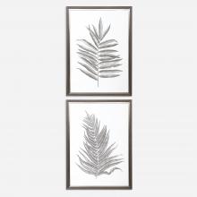 Uttermost 33685 - Uttermost Silver Ferns Framed Prints Set/2