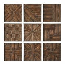 Uttermost 04115 - Uttermost Bryndle Rustic Wooden Squares S/9