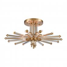 ELK Home 82294/5 - Serena 26&#39;&#39; Wide 5-Light Semi Flush Mount - Satin Brass