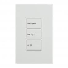 Cooper Lighting Solutions RC-3TLB-P1-W - PRESET WALLSTATION, 3 LG BUTTON, WHITE