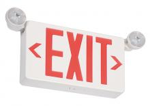 Signify Luminaires VLLC2R - Red Combo LED Exit Sign Double Lamp 1W Remote Capable Value+ Series