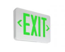 Signify Luminaires VEGW - Green LED Exit Sign AC Only White Thermoplastic Housing Universal Mount Value+ Series